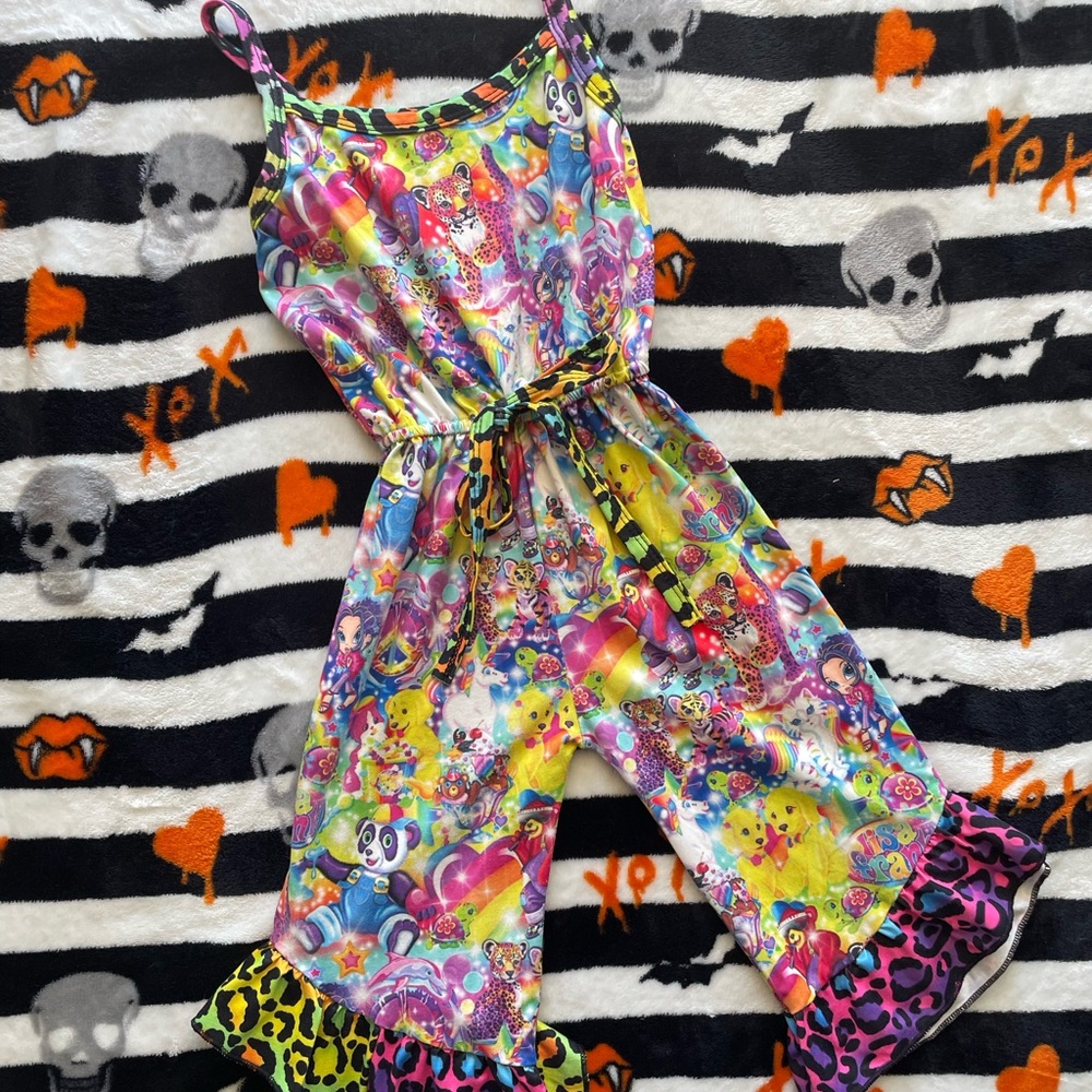 Lisa Frank inspired Colorful Kids Printed Jumpsuit size 2T